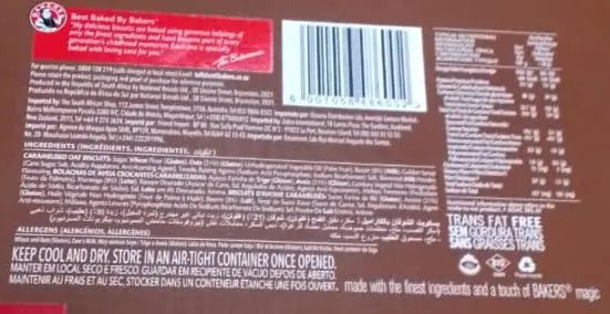 Bakers Nuttikrust Caramelised Crunchy Oat Biscuits 200g Murukali.com