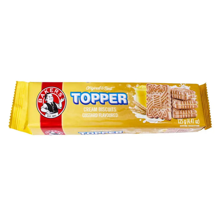Bakers Topper Cream Biscuits Custard Flavoured 125g Murukali.com