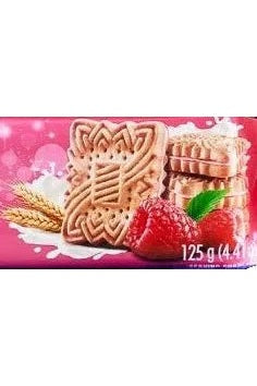 Bakers Topper Raspberry Flavoured Cream Biscuits 125g Murukali.com