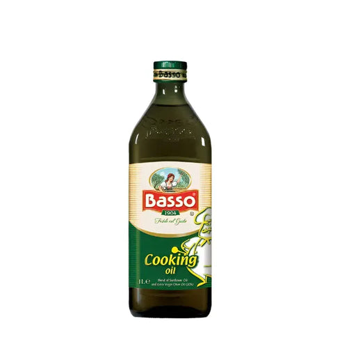 Basso Cooking Oil – Blend of Sunflower Oil & Extra Virgin Olive Oil , 1L murukali.com