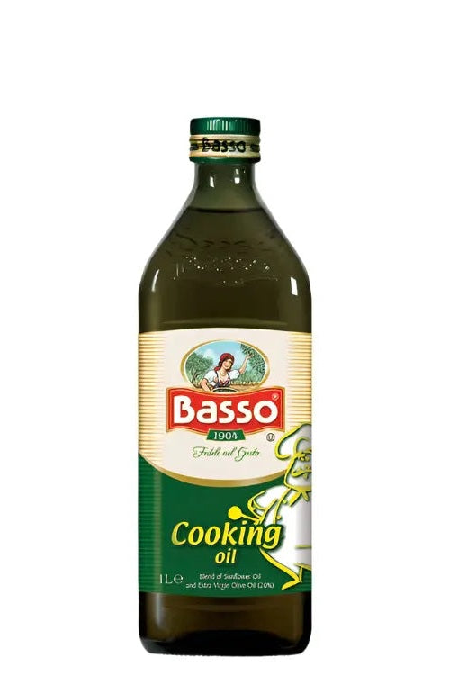 Basso Cooking Oil – Blend of Sunflower Oil & Extra Virgin Olive Oil , 1L murukali.com