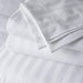 Bedsheet Double Satin Hotel Quality STRIPE White 2*2 murukali.com