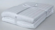 Bedsheet Double Satin Hotel Quality STRIPE White 2*2 murukali.com