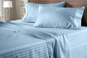 Bedsheet King Size Satin Hotel Quality STRIPE BLUE 2*2 murukali.com