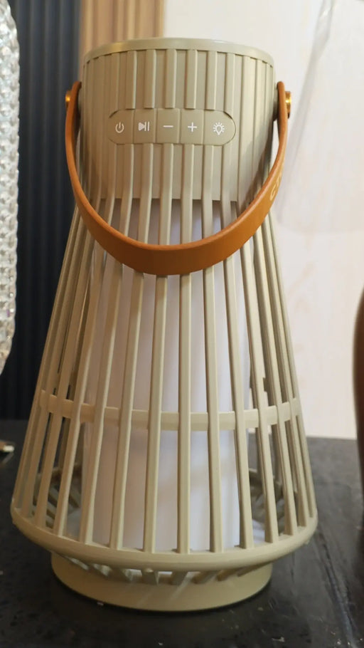 Beige Lantern Lamp & Bluetooth Speaker murukali.com