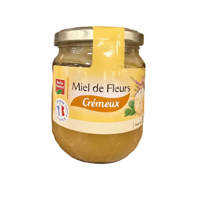Belle France Creamy Flower Honey / Miel de Fleurs Crémeux 375 ML Murukali.com