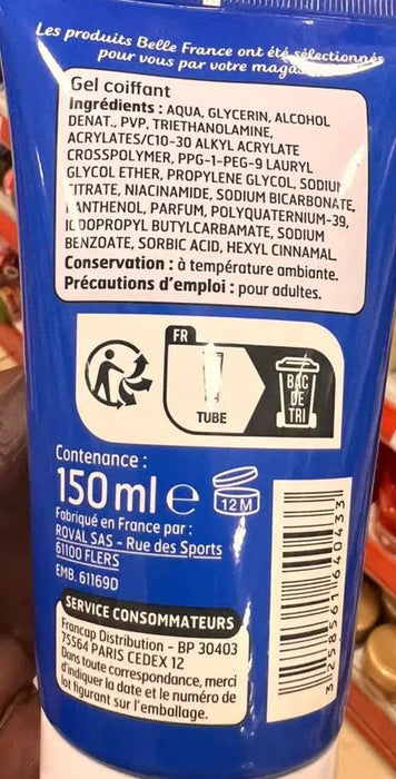 Belle France Gel Coiffant Effet Mouillé 150ml Murukali.com