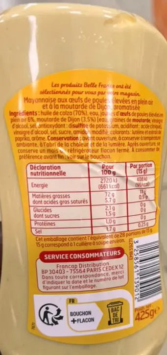 Belle France Mayonnaise 425g Murukali.com