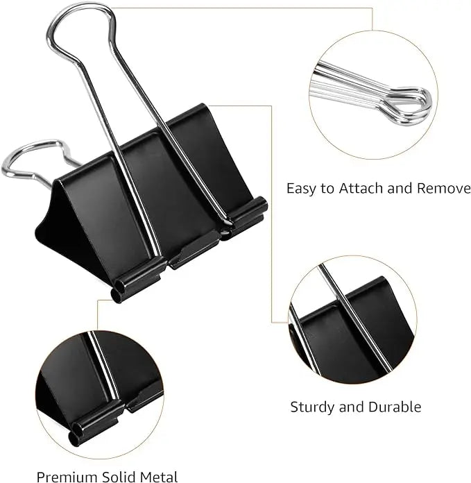 Binder Paper Clips 12pcs 55MM murukali.com