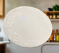 Bizzirri Made in Italy White Hand-painted Terracotta Serving Dinner Platter 1pcs Murukali.com
