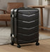 Black Chevron Hard-Shell Trolley Luggage Bag Size Large Murukali.com