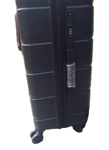 Black Chevron Hard-Shell Trolley Luggage Bag Size Large Murukali.com