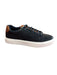 Black Faux Leather Casual Trainers-Sneakers murukali.com
