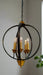 Black Metal Chandelier with Gold Accents murukali.com
