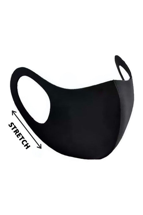 Black Stretched Face Mask murukali.com