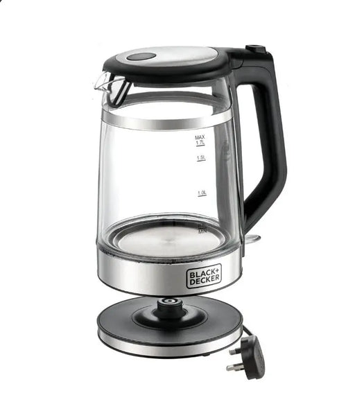 Black & Decker  Double Wall Glass Cordless Kettle 1.7L Murukali.com