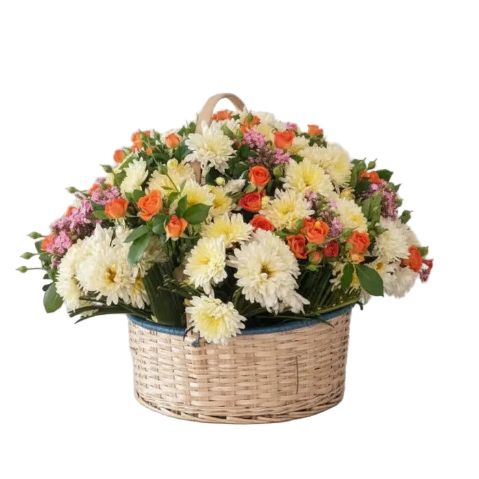 Bloom Flower Arrangement in a Locally Made Basket