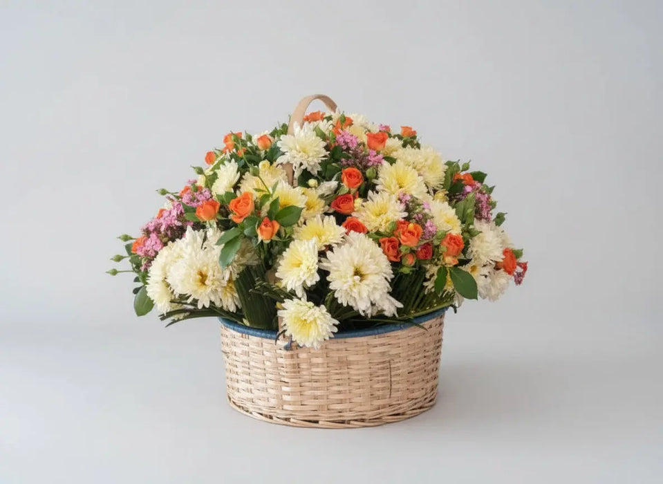 Bloom Flower Arrangement in a Locally Made Basket