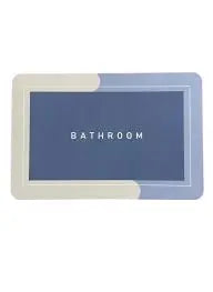 Blue Bathroom Mat Anti Slip Murukali.com