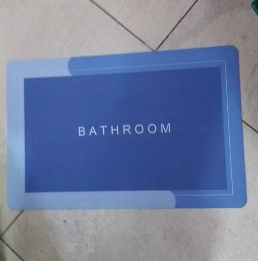 Blue Bathroom Mat Anti Slip Murukali.com