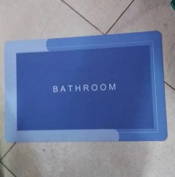 Blue Bathroom Mat Anti Slip Murukali.com