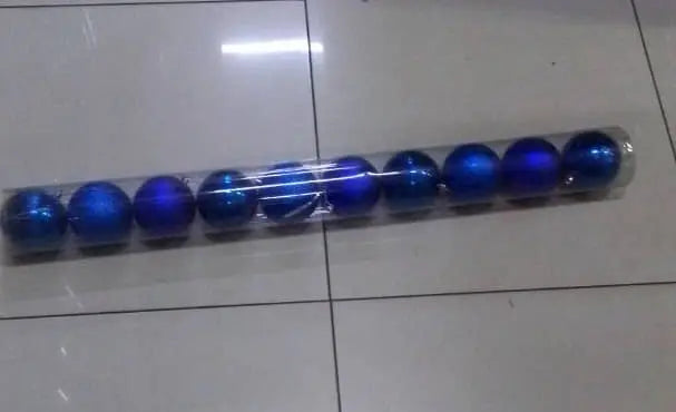 Blue Christmas Ball Ornaments 10cm 10pcs