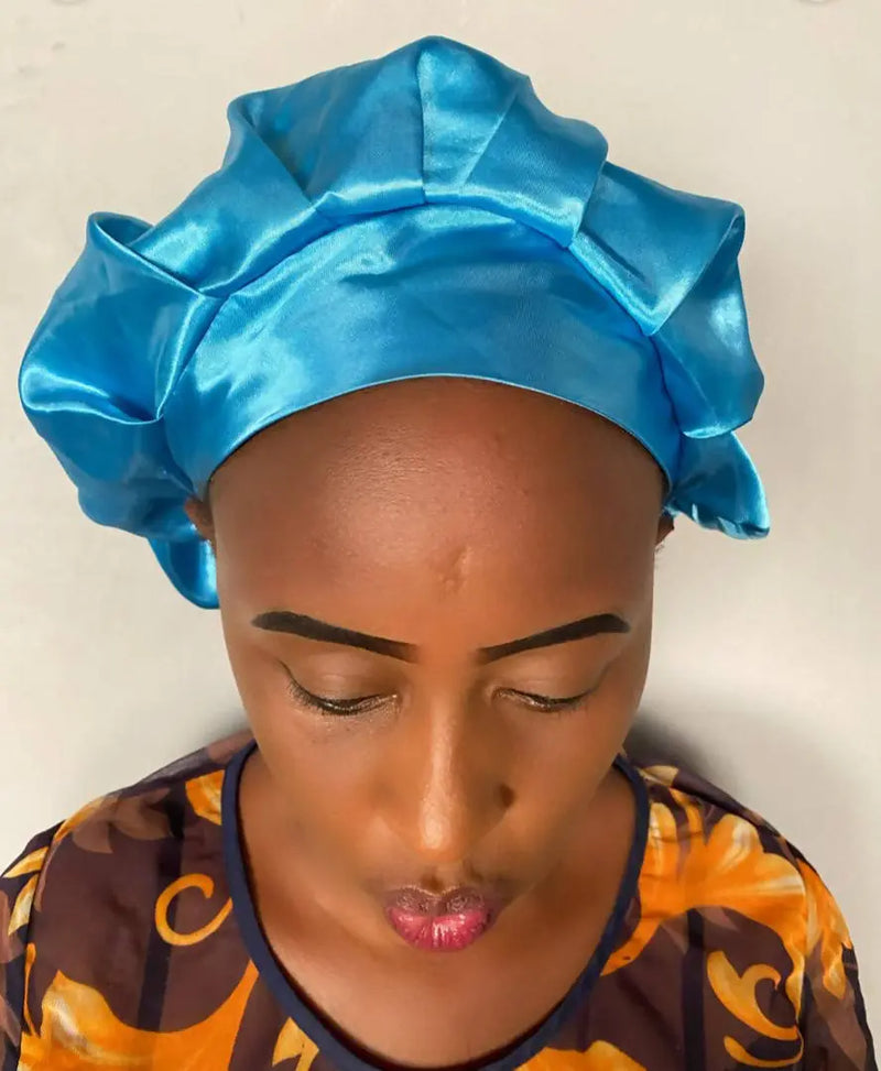 Blue Satin Bonnet murukali.com