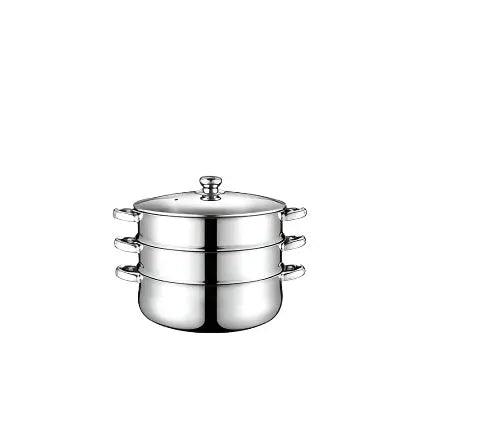 Boma BM-28 Multifunctional 2-Tier Stainless Steel Steamer - 28cm Murukali.com