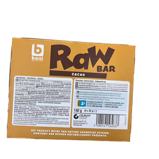 Boni Raw Cacao Bar chocolate -140 g Murukali.com