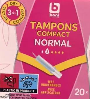 Boni Tampons Compact Normal 20pcs Murukali.com