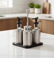 Box  Condiment Set 4 pieces with Metal Holders Murukali.com