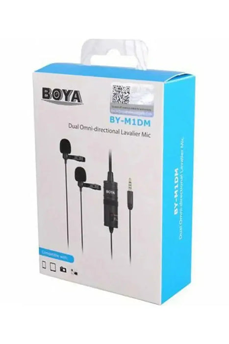 Boya BY-M1DM Dual Omni-directional Lavalier Mic murukali.com