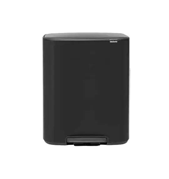 Brabantia Bo Pedal Bin 2x30L litre Matt Black Murukali.com