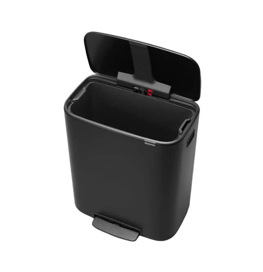 Brabantia Bo Pedal Bin 2x30L litre Matt Black Murukali.com