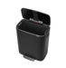 Brabantia Bo Pedal Bin 2x30L litre Matt Black Murukali.com