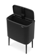 Brabantia Bo Touch Bin 36 litre Plastic Bucket Matt Black Murukali.com
