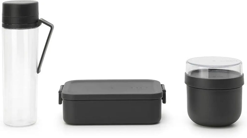 Brabantia Make & Take 3-Piece Breakfast & Lunch Set – Dark Grey Murukali.com