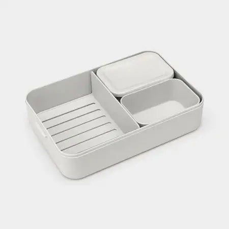Brabantia Make & Take Lunch Box Bento Large Plastic Light Grey 2L Murukali.com