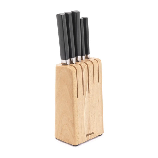 Brabantia Wooden Knife Block + Knives 5pcs Murukali.com