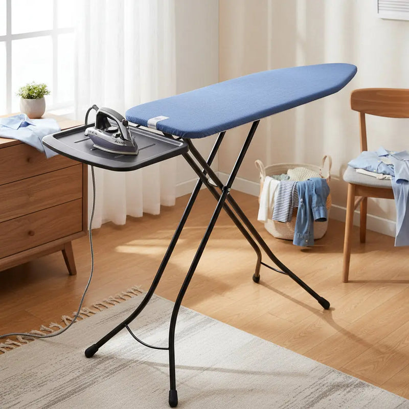 Brabantia XL Ironing Board 124x45 cm – Black Frame Denim Blue Murukali.com