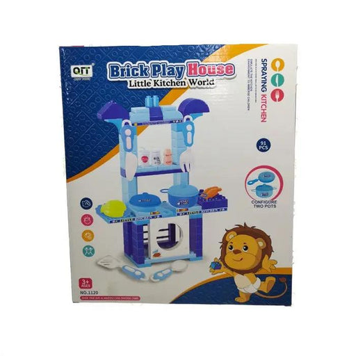 Brick Play House Little Kitchen World or Spraying Kitchen playset Murukali.com