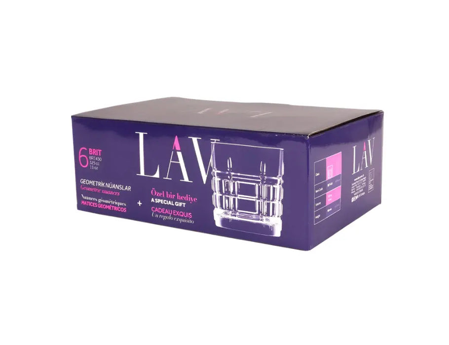 Brit Whisky Glasses Set of 6 pcs Murukali.com