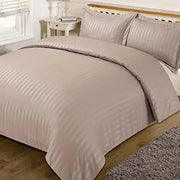 Brown Stripe Duvet Quilt Cover Bedding Set murukali.com