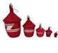 Bundle of 5 African Red &Beige Basket (Agaseke) Murukali.com