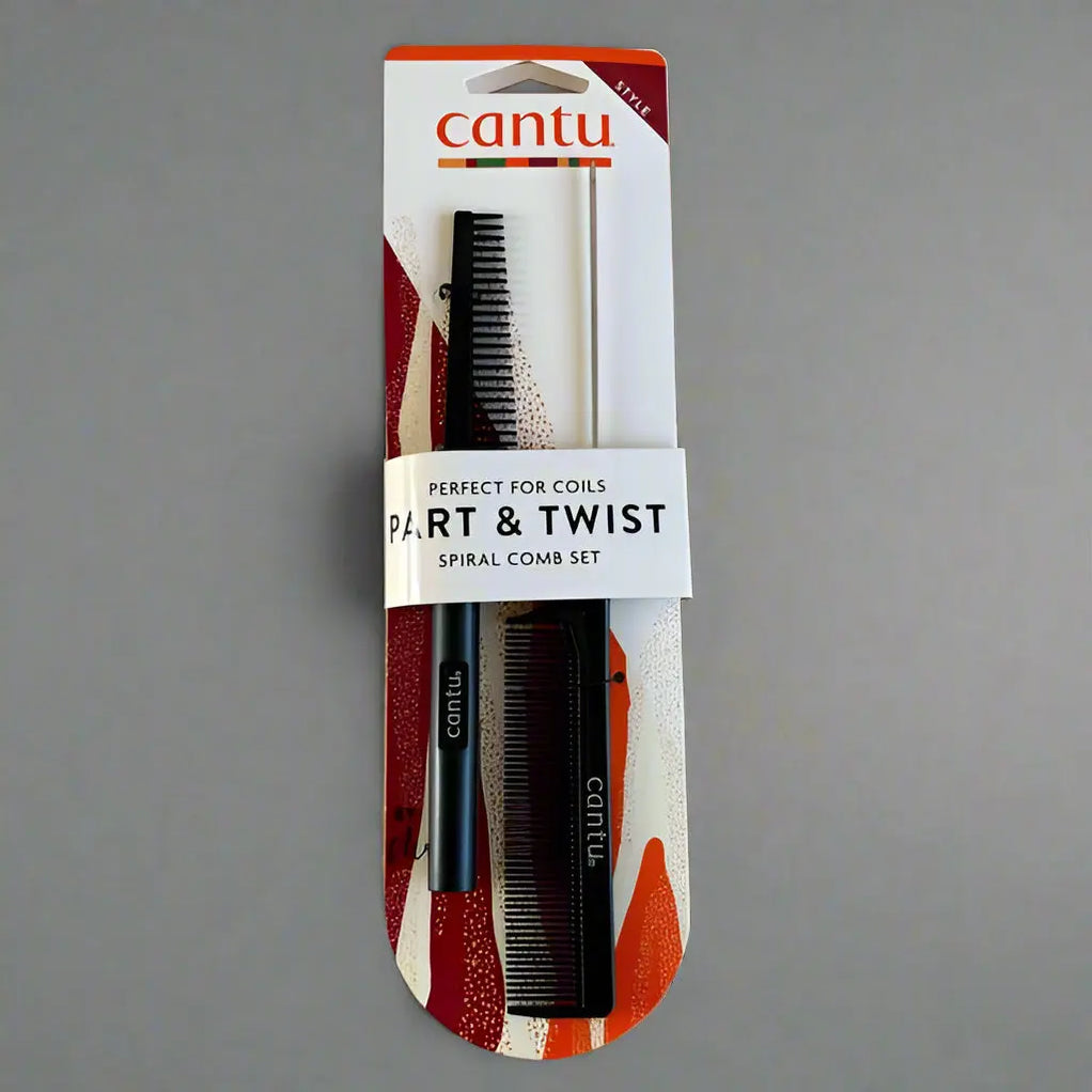 Cantu Part & Twist Spiral Comb Set - Perfect for Coils - Murukali.com