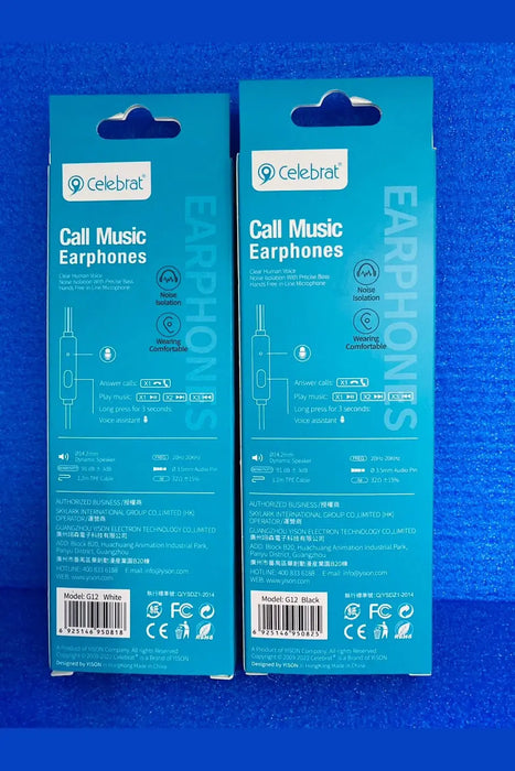 Celebrat Earphone G12 Martmax