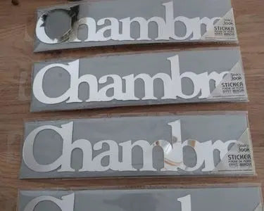 Chamb Mirror-Effect Adhesive Decorative Sticker
