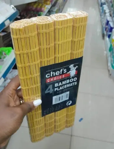 Chef's Choice Bamboo 4-Placemats Different Color Murukali.com
