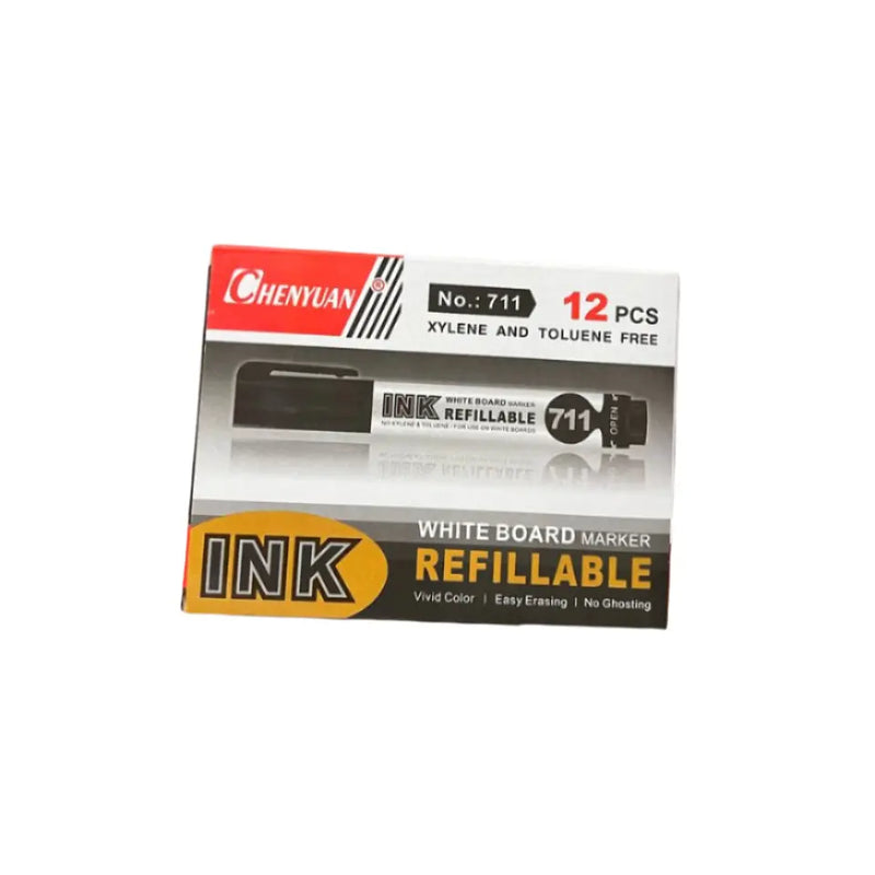 Chenyuan White Board Marker Set, 12 Pieces, Refillable Murukali.com