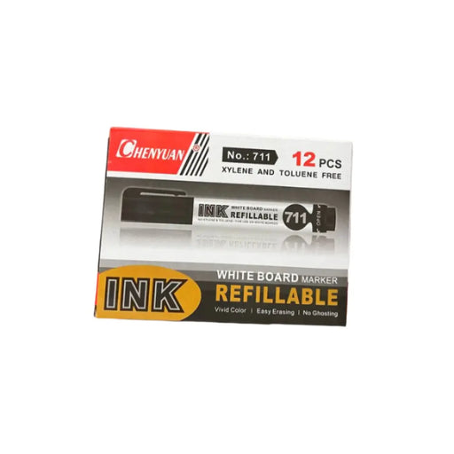 Chenyuan White Board Marker Set, 12 Pieces, Refillable Murukali.com